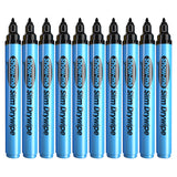 Whiteboard Drywipe Marker Fine Tip Slim Barrel, Black - Box 10