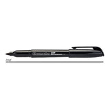 Whiteboard 'WetWipe' Marker Fine Tip Slim Barrel, Black - Box 10