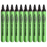 Whiteboard Drywipe Marker Medium Tip Slim Barrel, Black - Box 10
