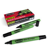 Whiteboard Drywipe Marker Medium Tip Slim Barrel, Black - Box 10