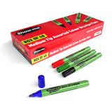 Whiteboard Drywipe Markers Slim Barrel 4 Assorted Colours Pack of 48 (CP48A)